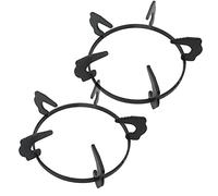 Fyearfly Lot de 2 anneaux de support pour cuisinière à gaz, empêche le glissement de la casserole, dessous de plat en fer durable