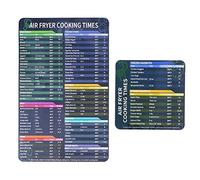 Fyearfly Lot de 2 feuilles de temps magnétiques pour friteuse - Guide de référence rapide pour une cuisson facile