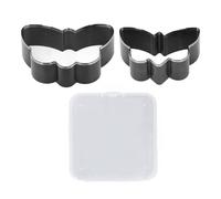 Fyearfly Lot de 2 matrices de découpe en cuir motif papillon, polyvalentes pour tissu, papier, caoutchouc, silicone, alliage d'acier durable, travaux manuels faciles