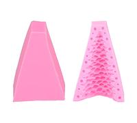 Fyearfly Lot de 2 moules en silicone 3D en forme de sapin de Noël antiadhésif, durable, résistant à la chaleur pour la pâtisserie