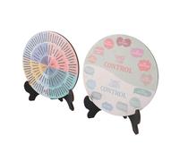 Fyearfly Lot de 2 Roue des Émotions, Roue d'Humeur Rotative Double Face en Bois Tableau des Émotions pour la Santé Mentale avec Support pour l'École le Bureau la Décoration