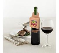 Fyearfly Lot de 25 boîtes cadeaux en papier kraft pour bouteille de vin avec fenêtre, pliables et suspendues pour mariages et fêtes de fin d'année