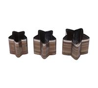 Fyearfly Lot de 3 matrices de découpe pour cuir - Forme d'étoile précise - Alliage d'acier