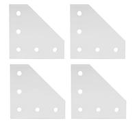 Fyearfly Lot de 4 supports de joint en L à 5 trous, alliage d'aluminium, 30 x 30 mm, connecteur de renfort à angle droit, support robuste pour imprimante 3D machine CNC