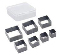 Fyearfly Lot de 7 matrices de découpe carrées en cuir pour loisirs créatifs, découpes précises