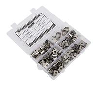 Fyearfly Lot de 80 clips de câble de type R, acier inoxydable A2-70, assortiment de 6 à 16 mm, kit de 80 pièces pour la gestion des câbles, fixations robustes résistantes à la corrosion pour