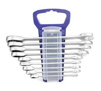 Fyearfly Lot de 9 clés à cliquet à double usage, outil multifonction à 72 dents, prise en main facile pour les espaces restreints, clés fixes durables pour des réparations polyvalentes