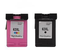 Fyearfly Lot de cartouches d'encre 62XL noir et tricolore pour des impressions vives à haut rendement, compatibles avec les appareils d'impression OfficeJet et Envy