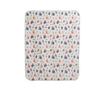 Fyearfly Matelas à langer imperméable, lavable en coton respirant, 80 x 100 cm, motif monde sous-marin, garde bébé au sec, réutilisable et doux