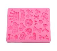 Fyearfly Moule en forme de couronne en forme de nœud en silicone anti-adhésif pour décoration facile de gâteaux au chocolat