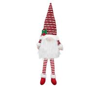 Fyearfly Nain de sapin de Noël nordique en tricot conique rouge