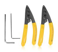 Fyearfly Outil de dénudage pour fibre optique, design à 3 trous, retrait efficace du revêtement de 250 μm, comprend une clé pratique, un décapage précis pour les télécommunications et les réseaux