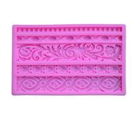 Fyearfly Outils de décoration de gâteaux à faire soi-même, moules en silicone en relief baroque, créez des bordures de cadre européennes élégantes sans effort