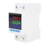Fyearfly Protecteur Intelligent de Surtension et de Sous-Tension, 63A, Protecteur Intelligent de Tension et de Courant, Affichage LED Couleur, Compteur d'électricité sur Rail DIN, pour