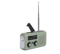 Fyearfly Radio Portable Urgence FM/AM Solaire Radio Portative Manivelle avec Batterie Rechargeable 2000mAh Powerbank Lampe Lecture LED pour Randonnée Camping