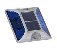 Fyearfly Solar Road Stud Light, Aluminium Alloy Dock Light Away Away Step Trottair Stair Outdoor Imptero à Eau à LED Lampe de Terrasse, pour le Jardin et la Cour (Lumière bleue)