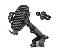 Fyearfly Support de téléphone en carbone 4,7-7,2" pour grille d'aération et tableau de bord