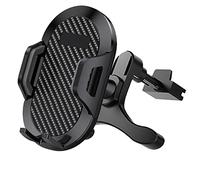 Fyearfly Support de téléphone en carbone 4,7-7,2" pour grille d'aération triangulaire pour tableau de bord