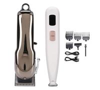 Fyearfly Tondeuse pour Animaux de Compagnie, Ensemble 2 en 1 Silencieux pour Chats et Chiens, Tondeuse sans Fil Rechargeable pour Chiens, avec 4 Peignes de Guidage et écran LED
