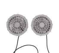 Fyearfly Ventilateur de gilet de refroidissement portable 5 V, ventilateur USB double tête avec 3 niveaux, refroidisseur d'air rechargeable pour ouvriers du bâtiment, artisans, léger, 273 g