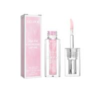 Fyeboo Huile à lèvres qui change de couleur magique V2, huile hydratante pour les lèvres avec grand pinceau, brillant à lèvres hydratant avec changement de couleur chaude, huile à lèvres rose, 1 once