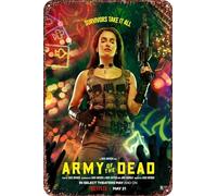FYELVO Affiche de film de l'armée des morts rétro drôle en métal, décoration murale d'extérieur 20,3 x 30,5 cm