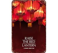 FYELVO Affiche de film Raise The Red Lantern rétro drôle en métal, décoration murale d'extérieur 20,3 x 30,5 cm