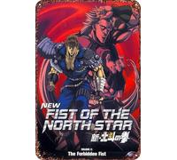 FYELVO Affiche de film rétro amusante en métal Motif poing de l'étoile du Nord : The Forbidden Fist 20,3 x 30,5 cm