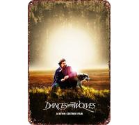 FYELVO Affiche décorative en métal Dances With Wolves pour salon, café, 30,5 x 20,3 cm