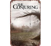 FYELVO Affiche du film The Conjuring rétro drôle en métal, décoration murale d'extérieur 20,3 x 30,5 cm