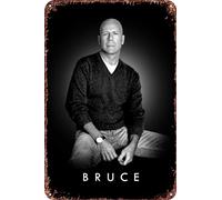 FYELVO Bruce Willis - Plaque en métal vintage - Décoration de garage - 20,3 x 30,5 cm