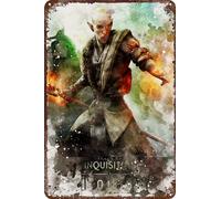 FYELVO Dragon Age Inquisition Poster Game Retro Funny Metal Sign Sign Tin Sign Tin Signs, Outdoor Home Wall Decoration 20,3 x 30,5 cm