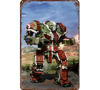 FYELVO MechWarrior 5 Mercenaries - Panneau en métal - Décoration murale pour salon, café - 30,5 x 20,3 cm
