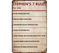 FYELVO Stephen King Poster Game Retro Funny Metal Sign Sign Tin Signs, Outdoor Home Wall Decoration 20,3 x 30,5 cm