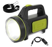 Fyeme Lampe de poche LED rechargeable USB 2 modes étanche IP65 avec lumière latérale Lampe de poche portable pour camping extérieur randonnée