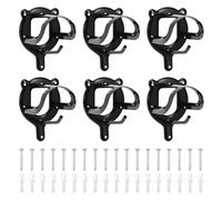 Fyeme Lot de 6 supports de selle en métal avec vis tubulaires - - Ne se déforme pas facilement - Accessoire de rangement mural pour écurie, garage, véranda, ferme, grange