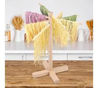 Fyeme Séchoir à pâtes en bois avec 4 longues barres - Maintien sûr grâce à la base carrée - Pliable - Sèche-pâtes - Style 1, 200045912-25