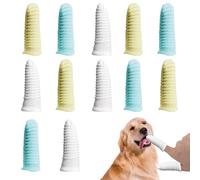Fyfjur Brosse a Dent Chien, 12 Pièces Réutilisable Brosse a Dent pour Chien, Anti-Plaque Produits de Nettoyage, Efficace et Propre pour Chiens et Chats Compagnie