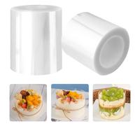 Fyfjur Rodoide Transparent Patisserie, 2 Pièces Rhodoid Patisserie 6cmx10m, Colliers à Gâteau pour la Cuisson, Rouleau DAcétate pour la Décoration de Gâteaux, la Pâtisserie et la Mousse au Chocolat