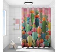 FYFMUSHE Rideau de douche abstrait rustique cactus pour salle de bain, belles plantes, nature, tissu polyester imperméable, rideau de bain avec 12 crochets, décoration d'intimité pour baignoire, 183 x