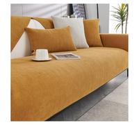 FYFWPA Housse de Canapé Douce en Chenille: Protection Antidérapante pour Canapé avec Motif Chien et Chat Style Vintage pour Canapés d'angle en U ou en L 1/2/3/4 Places(Yellow,110 * 240cm)