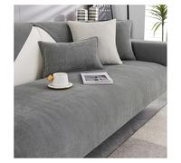 FYFWPA Housse de Canapé Douce en Chenille: Protection Antidérapante pour Canapé avec Motif Chien et Chat Style Vintage pour Canapés d'angle en U ou en L 1/2/3/4 Places(Gris,30 * 50cm Pillowcase)