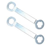 FYHJNC Lot de 2 clés à crampons en métal pour chaussures de football - Clé à crampons en acier - Outil de remplacement pour chaussures de football M5, chaussures de football et de rugby (argenté)