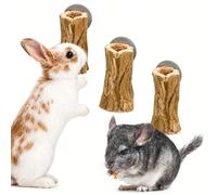 Fyhqwf 3 PièCes BâTonnets à MâCher pour Lapin - Lapin à MâCher Jouets - Jouet Hamster - Snacks à Croquer pour Lapins, Cobayes, Chinchillas, Hamsters, Gerbilles Et Autres Petits Animaux