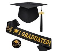 Fyhqwf 3 PièCes Chapeau De Bachelor 2026 - Unisexe - Pour Remise De DiplôMe - Ajustable Casquette De Graduation,Convient Pour Les CéRéMonies De Remise Des DiplôMes Des UniversitéS, CollèGes Et LycéEs