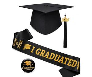 Fyhqwf 3 PièCes Chapeau De Bachelor 2026 - Unisexe - Pour Remise De DiplôMe - Ajustable Casquette De Graduation,Convient Pour Les CéRéMonies De Remise Des DiplôMes Des UniversitéS, CollèGes Et LycéEs