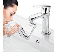 Fyihoxi 1080 Degrés Aérateur de Robinet,Robinet d'Extension Multifonctionnel,Extension Robinet,Mousseur Robinet Economie Eau,Aérateur de Robinet,Robinet à Rallonge Rotatif pour Cuisine Salle de Bain
