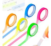 Fyihoxi 20 Rouleaux Marque Page Adhesif, Bande Marqueur de Page Coloré, Marque Page Multicolore, Sticky Notes Transparent pour la Maison/École/Bureau