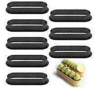 Fyihoxi 8 Pièces Moule à Gateau Perforé Cutter Forme,Mousse Cercle Anneau,Moule Perforé La Décoration de Gâteau,Moule à GâTeau pour Les Biscuits,Mini Pizzas,Sandwichs,Muffins Anglais,Sablés