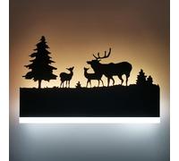 FYLARY Lampe Murale Appliques Murales Intérieure LED Fabriqué en Fer et en Acrylique Lampe de Mur Haut et Bas Luminaires Intérieur pour Chambre Restaurant Salon Escalier Couloir 12W (Cerf B)